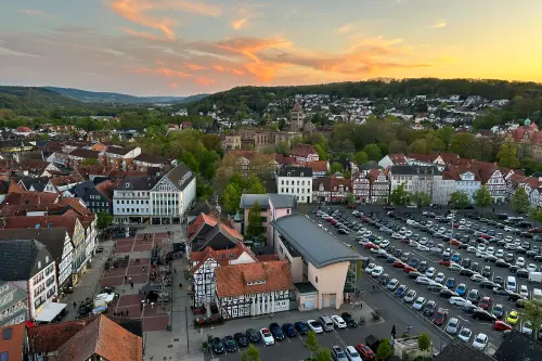 Bad Hersfeld von oben zur Museumsnacht 2025